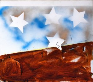 schifano paesaggio anemico con stelle