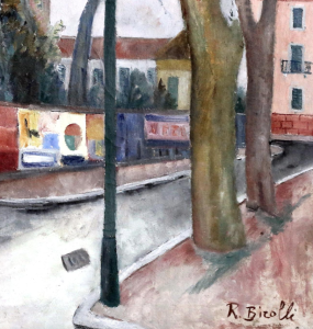 birolli paesaggio olio su tela