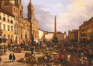 lorenzo aliani quadro piazza navona